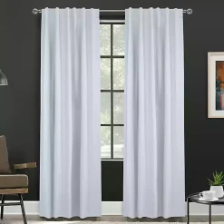Kirklands Home Curtains & Drapes|Baxter Blackout Curtain Panel, 84 in. White