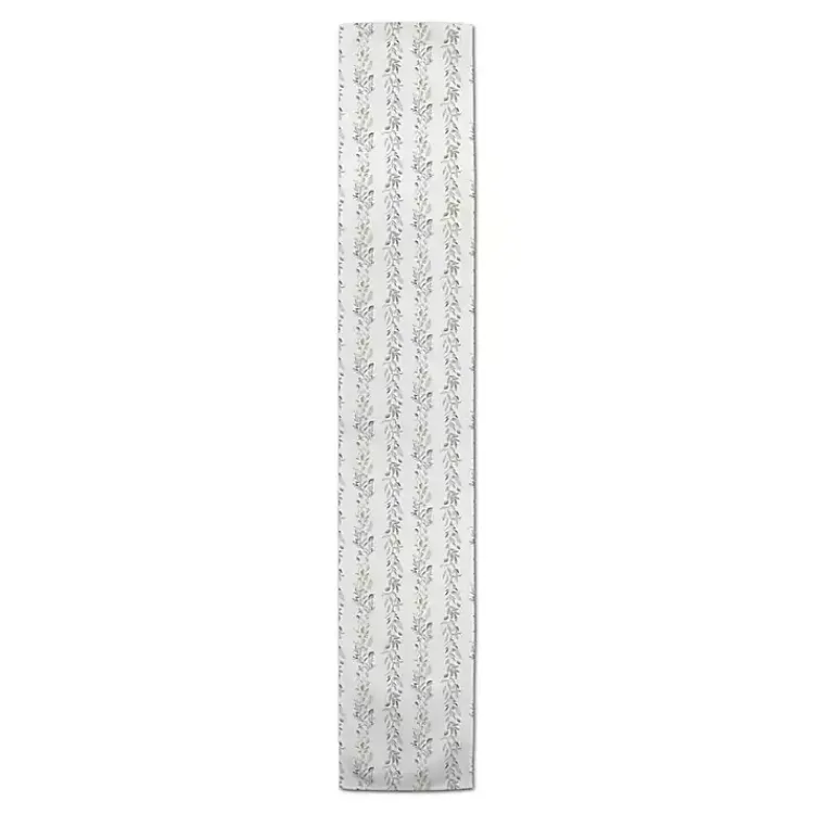 Kirklands Home Table Linens|Botanical Vines Table Runner, 90 in. White