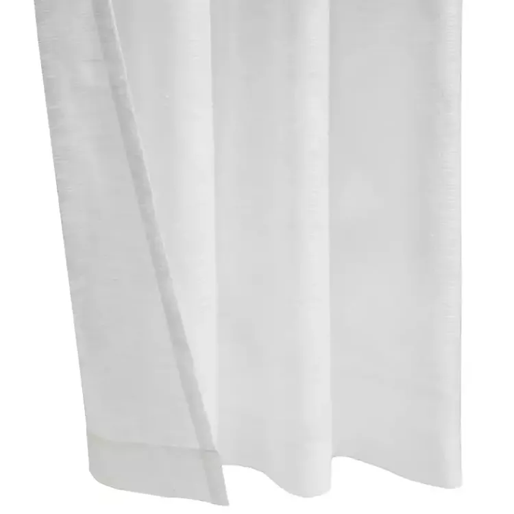Kirklands Home Curtains & Drapes|Boucle Sheer Single Curtain Panel, 84 in. White