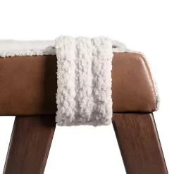 Kirklands Home Dining Chairs|Boucle Wood Penny Dining Chairs, Set of 2 White