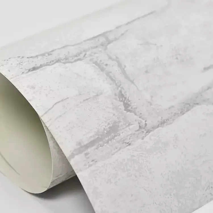 Kirklands Home Wall Murals & Wallpaper|White Brick Peel & Stick Wallpaper