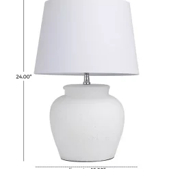 Kirklands Home Table Lamps|Cement Table Lamp White