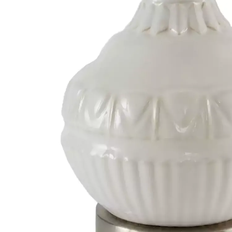 Kirklands Home Table Lamps|Ceramic Embossed Table Lamp White