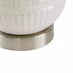 Kirklands Home Table Lamps|Ceramic Embossed Table Lamp White