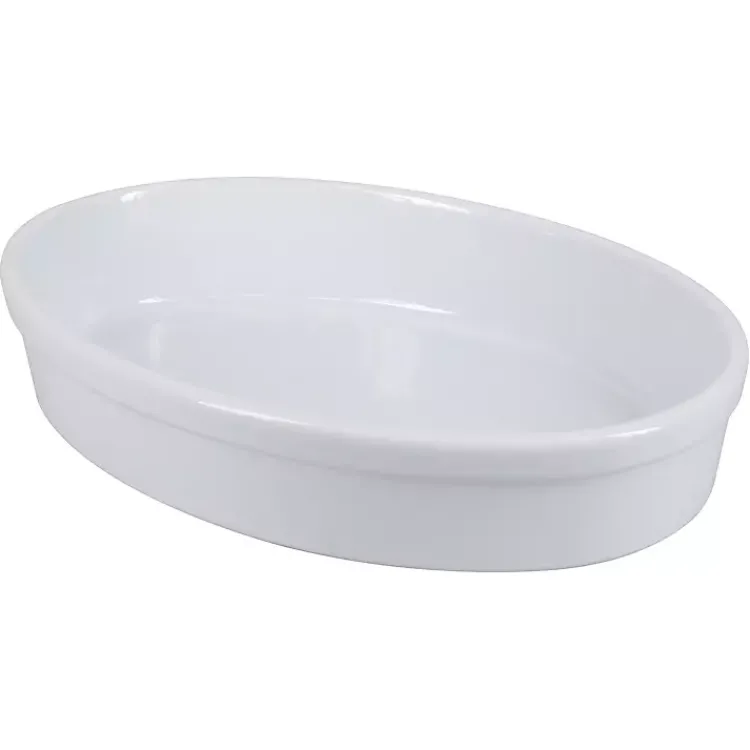Kirklands Home Bakeware & Cookware|Ceramic Oval Bakers, Set of 2 White