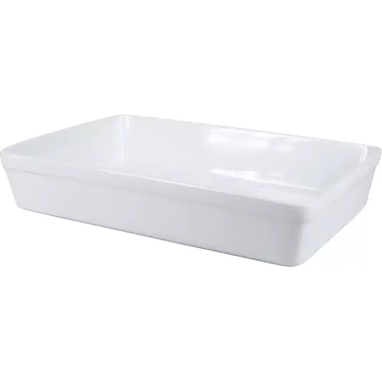Kirklands Home Bakeware & Cookware|Ceramic Rectangular Baker White