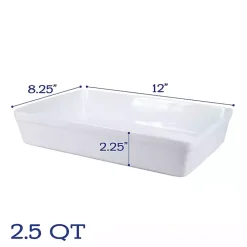 Kirklands Home Bakeware & Cookware|Ceramic Rectangular Baker White