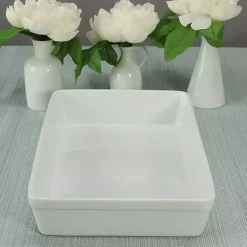 Kirklands Home Bakeware & Cookware|Ceramic Rectangular Baker White