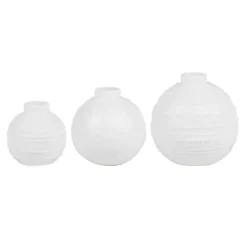 Hot Ceramic Round Textured Mini Vases, Set of 3 Vases