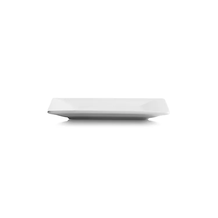 Kirklands Home Dinnerware|Ceramic Square Appetizer Plates, Set of 6 White