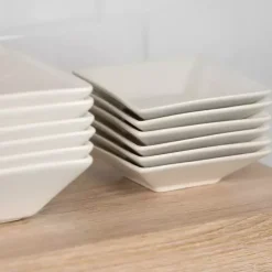 Kirklands Home Dinnerware|Ceramic Square 40-pc. Dinnerware Set White