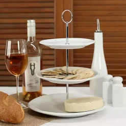Kirklands Home Serving & Entertaining|Ceramic 3-Tier Serving Stand White