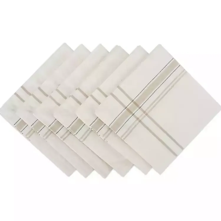 Kirklands Home Table Linens|Chambray French Stripe Napkins, Set of 6 White