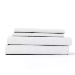 Kirklands Home Bed Sheets|Chambray 4-pc. Full Bed Sheet Set White
