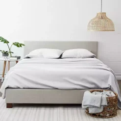 Kirklands Home Bed Sheets|Chambray 4-pc. Queen Bed Sheet Set White