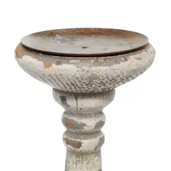 New Chipped Wood Pillar Candle Holders, Set of 2 Candle Holders