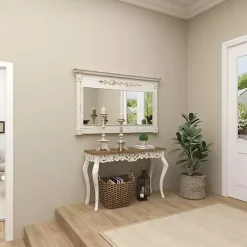 New Chipped Wood Pillar Candle Holders, Set of 2 Candle Holders