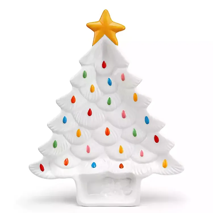 Kirklands Home Serving & Entertaining|Christmas Tree Serving Platter White