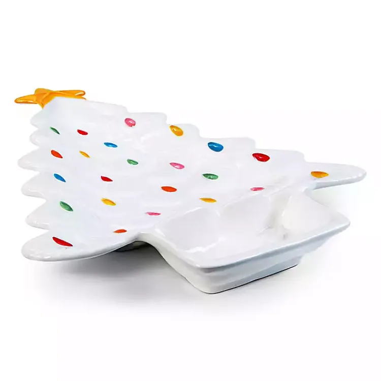 Kirklands Home Serving & Entertaining|Christmas Tree Serving Platter White