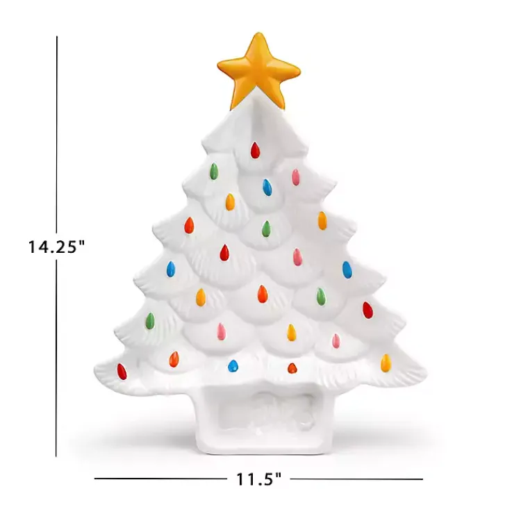 Kirklands Home Serving & Entertaining|Christmas Tree Serving Platter White