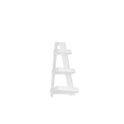 Kirklands Home Shelves|White Corner Ladder Shelf