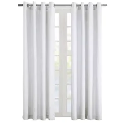Kirklands Home Curtains & Drapes|Crinkle Harmony Curtain Panel, 84 in. White