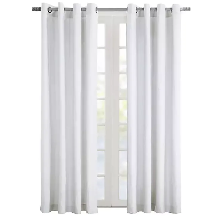 Kirklands Home Curtains & Drapes|Crinkle Harmony Curtain Panel, 84 in. White