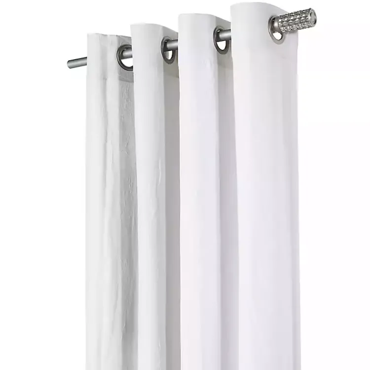 Kirklands Home Curtains & Drapes|Crinkle Harmony Curtain Panel, 84 in. White