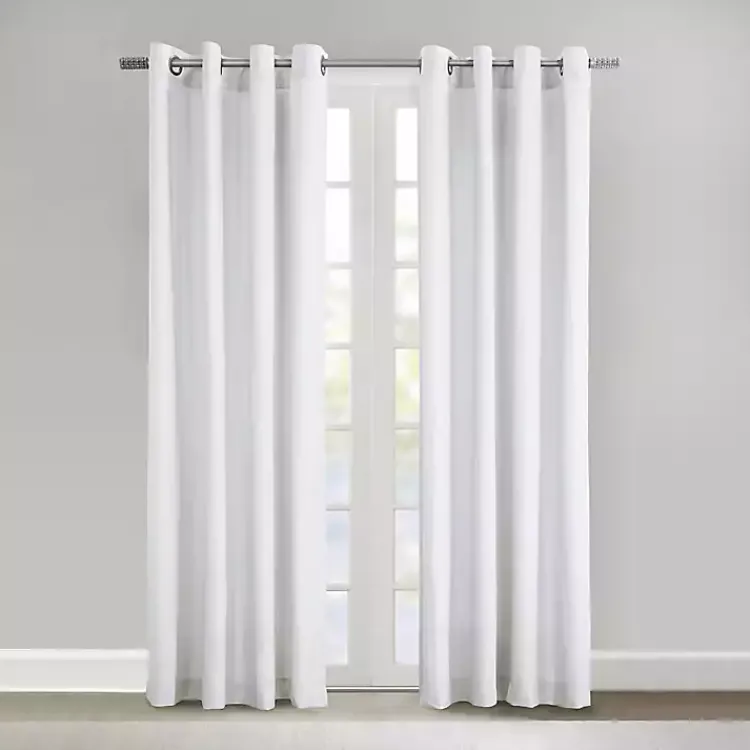 Kirklands Home Curtains & Drapes|Crinkle Harmony Curtain Panel, 84 in. White