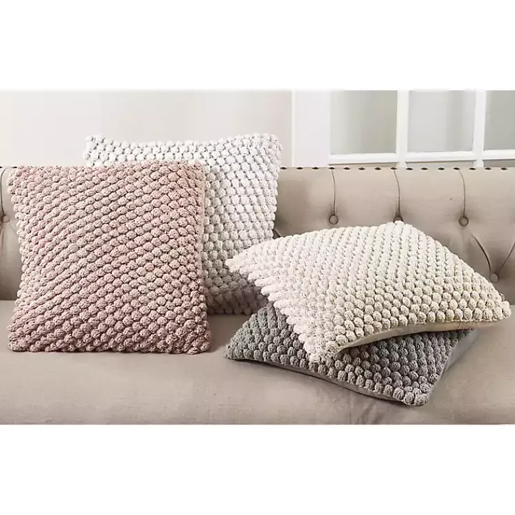 Discount Crochet Pom Pom Cotton Pillow Pillows