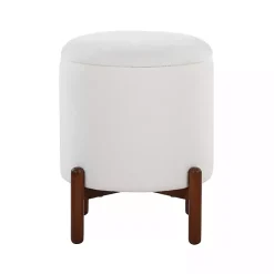 Kirklands Home Benches & Ottomans|Daniella Storage Ottoman White