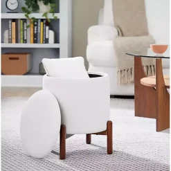 Kirklands Home Benches & Ottomans|Daniella Storage Ottoman White