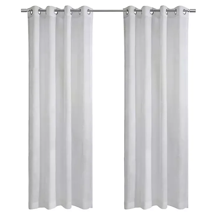 Kirklands Home Curtains & Drapes|Diamond Sheer Curtain Panel, 108 in. White