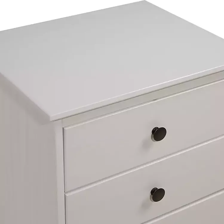Kirklands Home Nightstands|3-Drawer Wood Nightstand White
