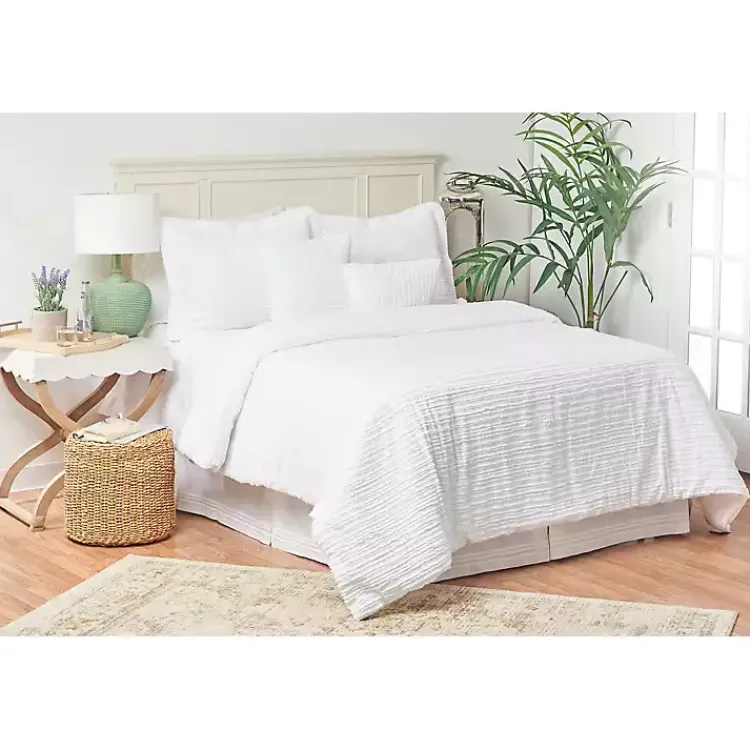 Kirklands Home Comforters|Eyelash 5-pc. King Comforter Set White