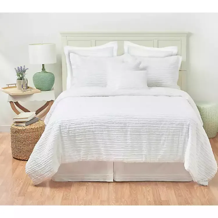 Kirklands Home Comforters|Eyelash 5-pc. King Comforter Set White