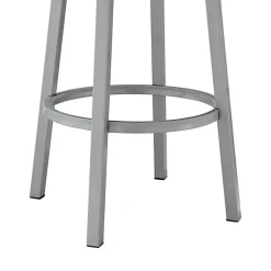 Kirklands Home Bar Stools & Counter Height Stools|Faux Leather Lorin Swivel Counter Stool White