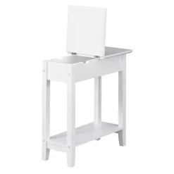Kirklands Home Accent & End Tables|Flip Top Charging Accent Table White