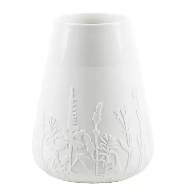 Clearance Floral Meadow Embossed Vase Vases