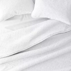 Kirklands Home Quilts|Floral Stitch 3-pc. King Quilt Set White