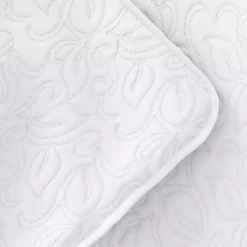 Kirklands Home Quilts|Floral Stitch 3-pc. Queen Quilt Set White