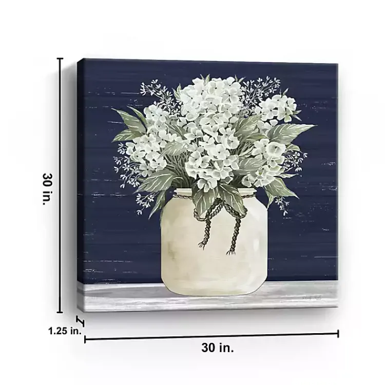 Kirklands Home Canvas Art|White Flowers II Giclee Canvas Print, 30x30 in.