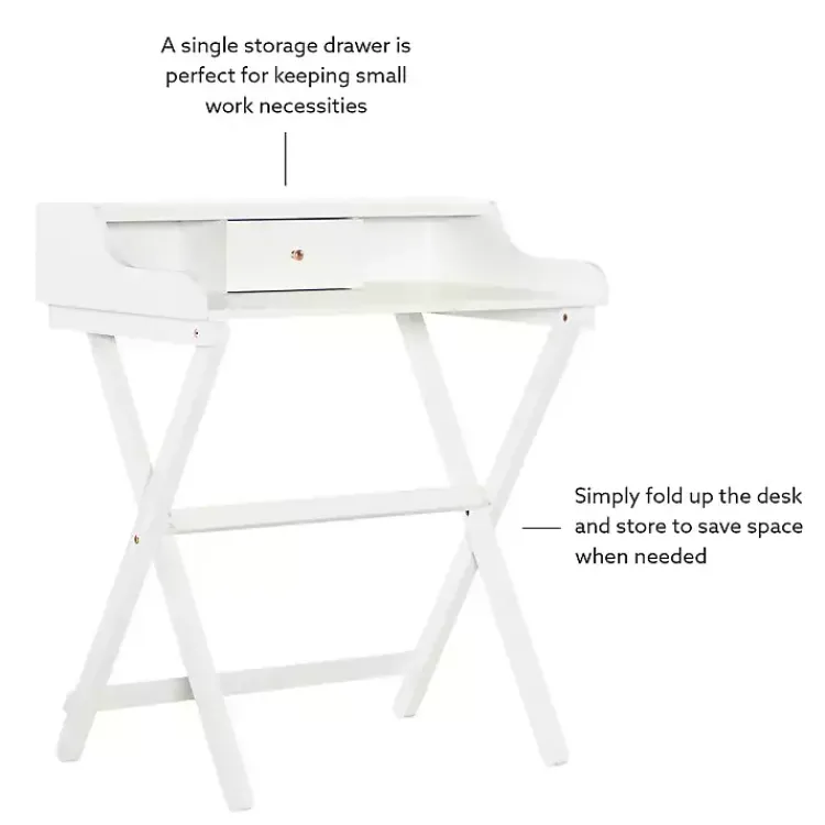 Kirklands Home Office Furniture|Folding Caty Desk White