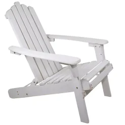 Kirklands Home Outdoor Seating|Folding Wooden Adirondack Chair White