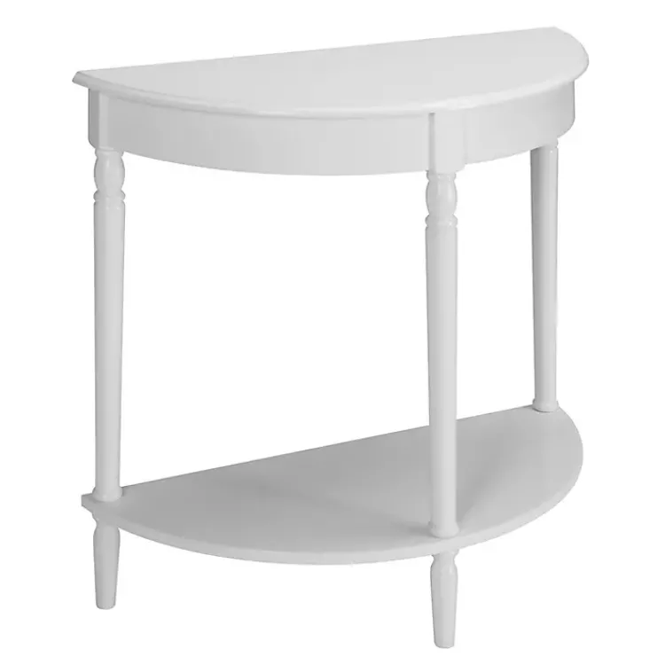 Kirklands Home Console Tables|French Country Half Round Console Table White