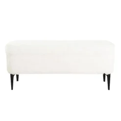 Kirklands Home Benches & Ottomans|Fur Storage Bench White