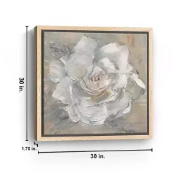 Kirklands Home Canvas Art|White Gardenia Flower Framed Canvas Art Print