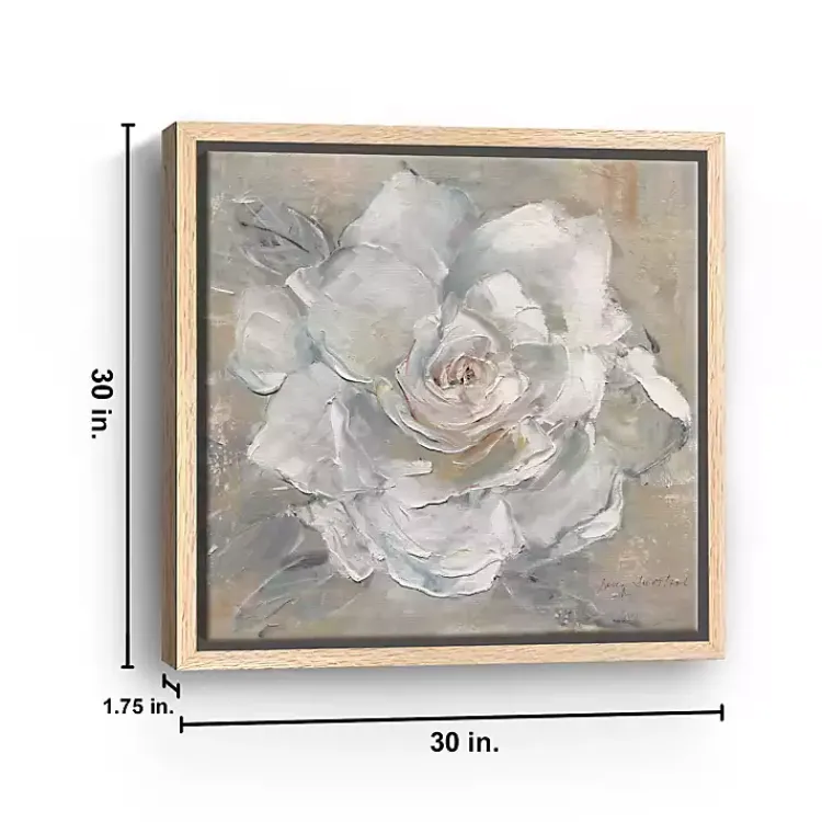 Kirklands Home Canvas Art|White Gardenia Flower Framed Canvas Art Print