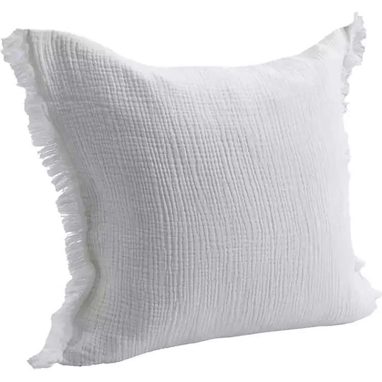 Best Gauze Organic Fringe Throw Pillow Pillows