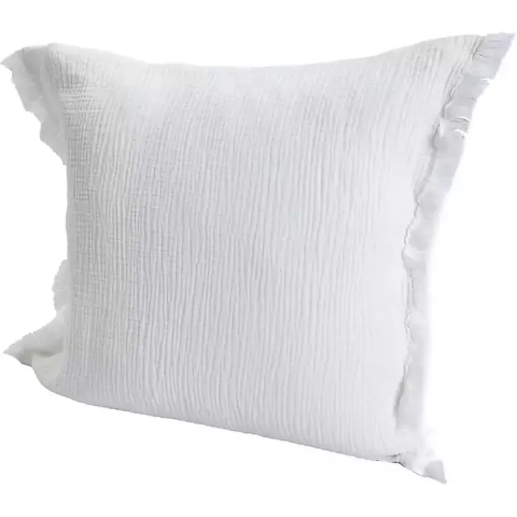 Best Gauze Organic Fringe Throw Pillow Pillows